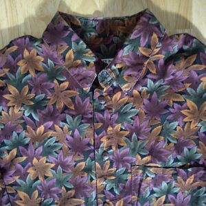Vintage Japanese Maple Leaves Pattern Hawaiian Shirt